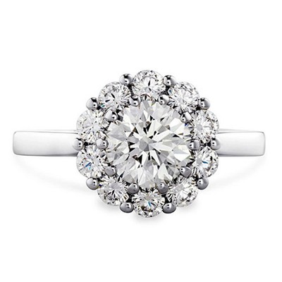 1.20 Ct Round Cut Real Moissanite beautiful Wedding Ring 14K White Gold ALL Size