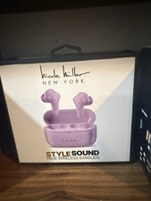Nicole Miller New York Style Sound Bluetooth In-Ear Earbuds, Purple