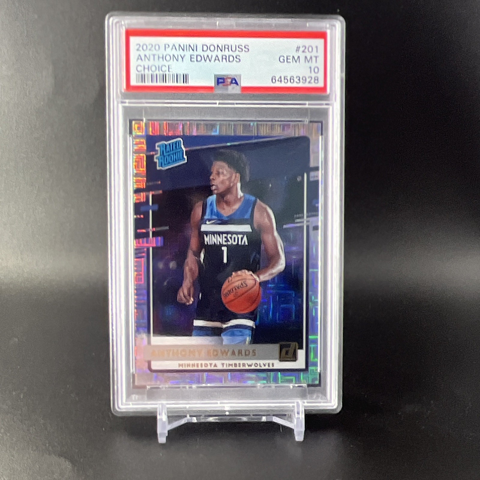 Panini Donruss 2020-21 Rated Rookies Anthony Edwards RC #201 Choice PSA 10