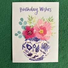Leanin’ Tree Birthday Greeting Note Card “Birthday Wishes…”