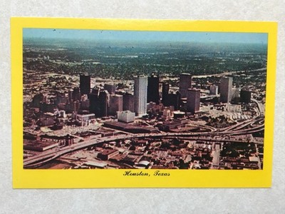 B2484 Vintage Postcard Aerial Of Fabulous Houston Texas TX Scenic Overhead View