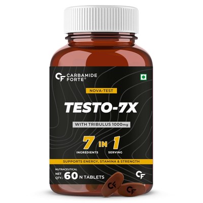 Carbamide Forte Testosterone Supplement Capsule for Men with Tribulus 1000mg, As