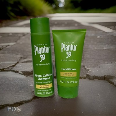 Plantur 39 Phyto-Caffeine Shampoo & Conditioner Set for Colored/Stressed Hair 