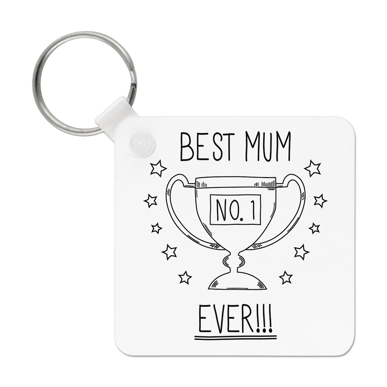 Best Mum Ever No.1 Keyring Key Chain - Mothers Day Funny