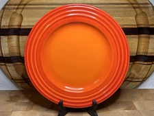 Le Creuset Flame Orange Stoneware 12” Chargers /Chop Plates /Large Dinner Plates