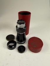 Leica Mountain Elmar 10.5cm F6.3 Nickel Plated SM Lens with Cap Hood