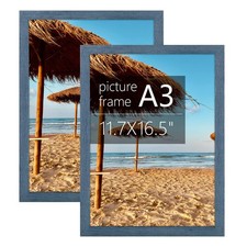 , A3 Frame with Plexiglass, Engineered Wood 11.7 x 16.5 inch Picture Frame - ...