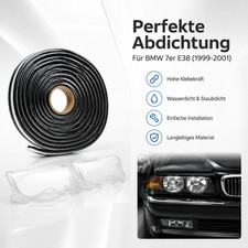 Komplettpaket Scheinwerfergl�ser Paar und 4m Abdichtschnur F�r BMW E38