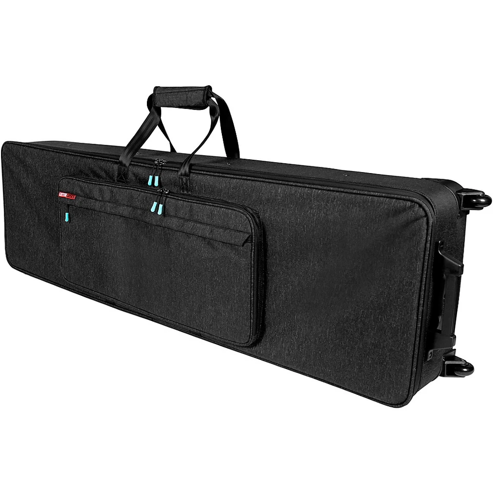Gator Semi-Rigid LW Wheeled Case for 88-Note Keyboards; Black w/Blue Interior - Image 4 of 4