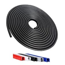 33FT 10M Universal Car Door Edge Protector Guards, No-Glue 33Ft Black