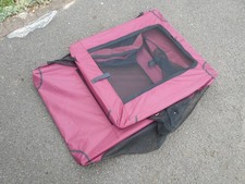 Grand porte caisse pliable violet pour chien ou animal occasion