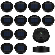 12 Pack Solar Light Tops Solar Light Parts Waterproof LED Panel Lantern Lid O...