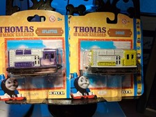 PAIR OF VINTAGE ERTL THOMAS THE TANK DIECAST DODGE & SPLATTER THE MAGIC RAILROAD
