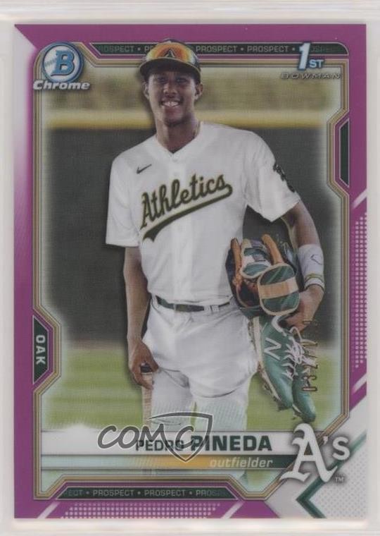2021 Bowman Chrome Prospects Fuchsia Refractor 32/199 Pedro Pineda #BCP-216 n1u