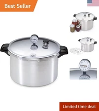 Professional-Quality 16-Quart Home Canner with Recipe Guide & Aluminum Design