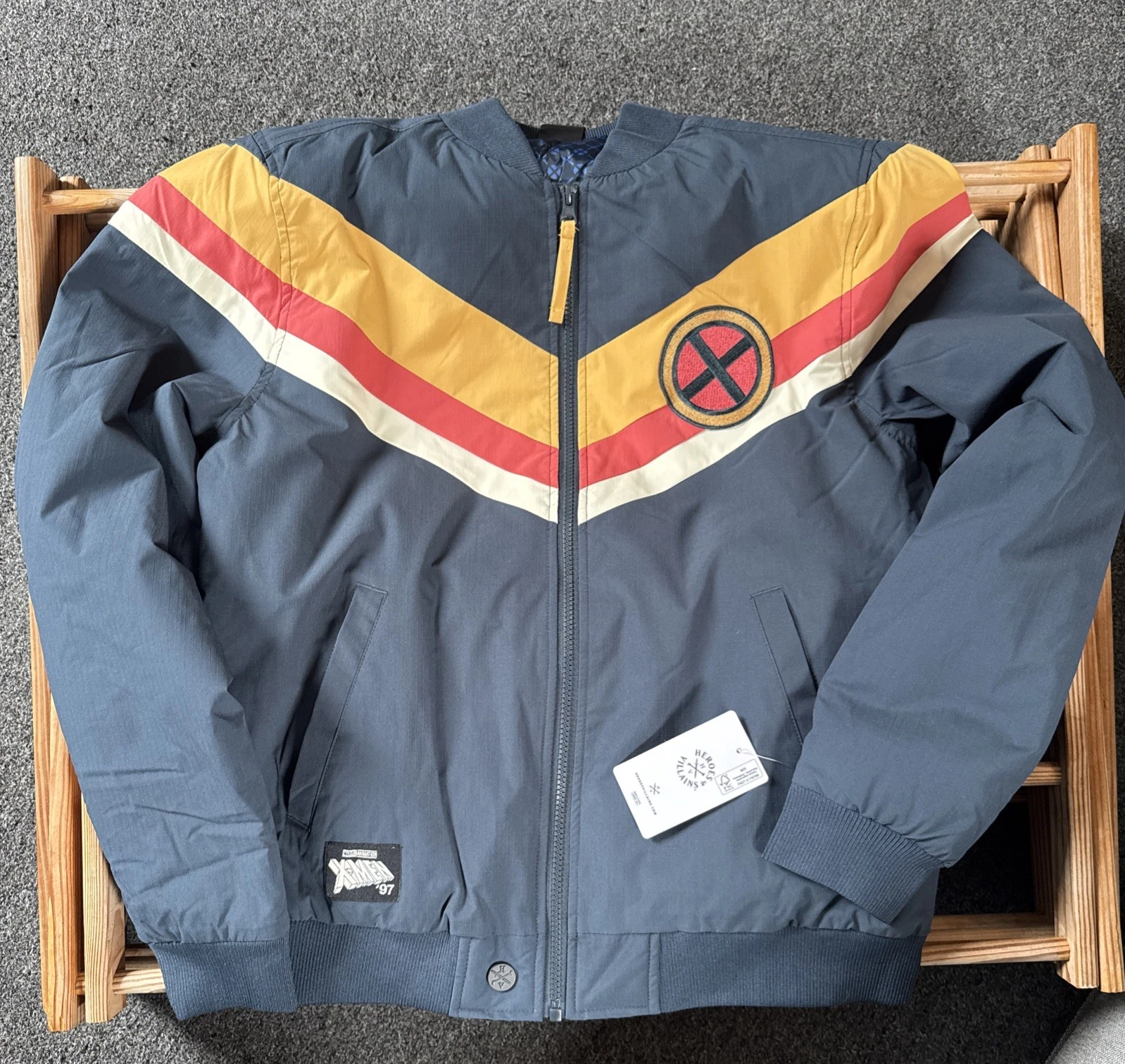 D23 2026 Heroes & Villains Marvel X-Men '97 Bomber Jacket Mens Medium Exclusive image 1