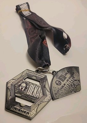 Spartan Race - 2025 Deka Fit Mile - Finisher Medal with Wedge 1 Mile 10 Zones