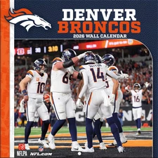 Turner Licensing,  NFL Denver Broncos 2026 Mini Wall Calendar, 7'' X 7'', 12-Mon