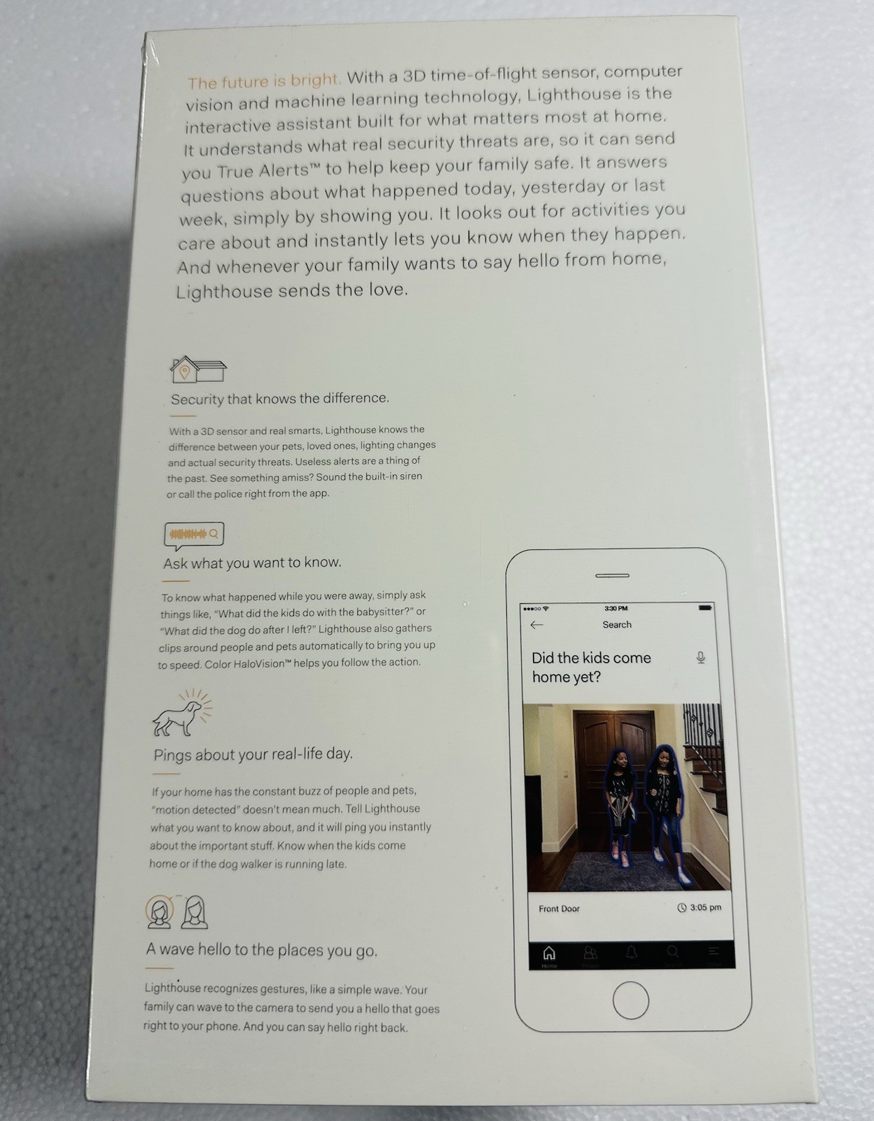LIGHTHOUSE 3D AI SMART SECURITY CAMERA MODEL A1