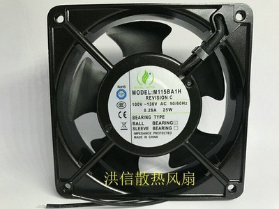 1 Pc.  MUTUAL MOTOR  Fan  M115BA1H  AC100-130V 12038 12CM 2 Wire Aluminum frame 