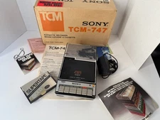 SONY Tape Recorder CASSETTE PLAYER RECORDER TCM-747 With Box Working