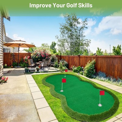 GRAVEE Golf Putting Green 5x10ft Large Professional Training Mat Realistic Turf