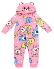 Care Bears Pajamas for Girls, Hooded One Piece Blanket Sleeper Pjs for Kids,...