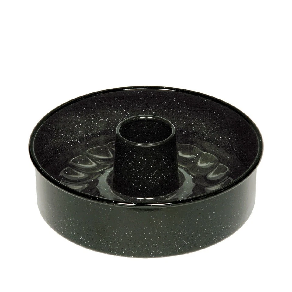 Riess Kuchenform 26cm 3-tlg. Emaille schwarz - Bild 1 von 4
