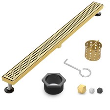 Linear Shower Drain 36 Inch AISI 304 Stainless Steel Shower Drain, Brushed ...