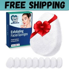 10 Pack Regular Exfoliating Facial Sponge for Face - Daily Cleansing Scrubber