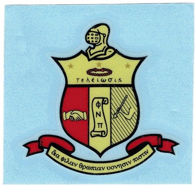 Kappa Alpha Psi Crest Decal Sticker [Pack of 4 - Clear - 2.5'' x 2.5'']