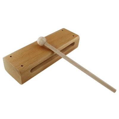 Wood Block with Mallet ZZLZX 1Set Musical Instrument Natural