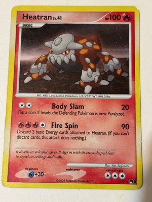 2008 Heatran 1/17 POP Series 8 Vintage Promo Cosmos Holo Rare Pokemon TCG MP
