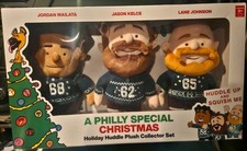 A PHILLY SPECIAL CHRISTMAS HOLIDAY HUDDLE PLUSH COLLECTOR SET - IN HAND!