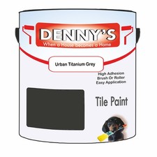 Dennys Tile Bathroom Tile Paint - Urban Titanium Grey