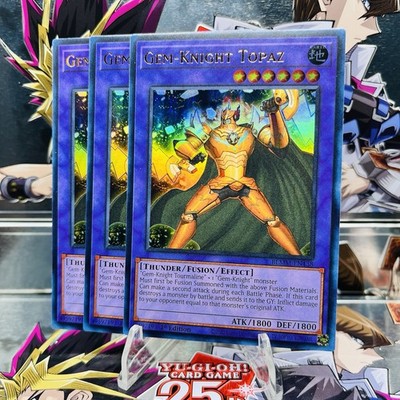 3x Yugioh Playset Gem-Knight Topaz BLMM-EN138 Ultra Rare 1st Ed Near Mint