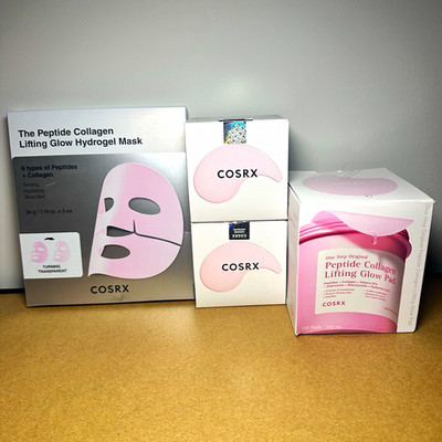 COSRX Peptide Collagen Lifting Glow Set Hydrogel Mask + Toner Pads 300mL