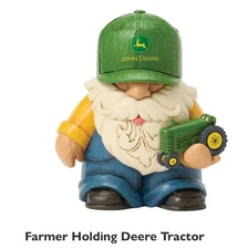 Jim Shore HWC Gnome Farmer w/ John Deere Hat Tractor Figurine 4.1”H NIB 2025