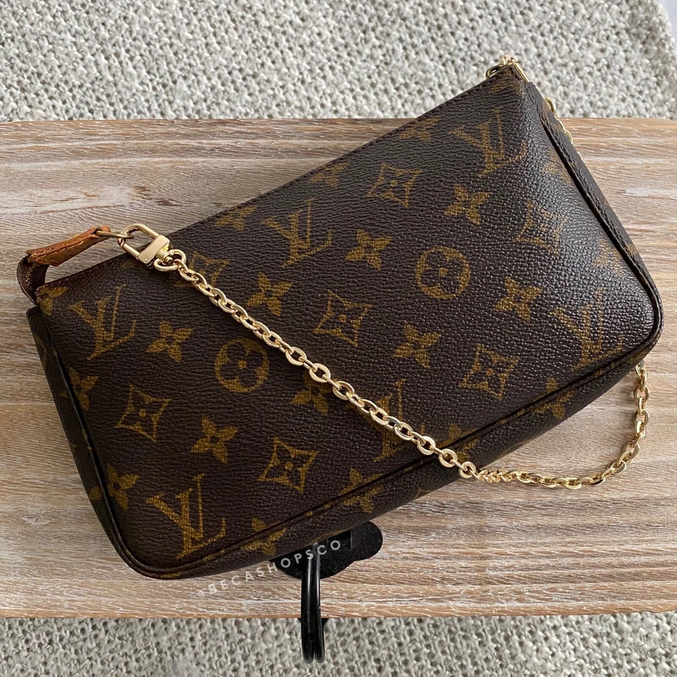 Correa de cadena ovalada de hombro de repuesto para Louis Vuitton Pochette 16" Foto 3 de 4