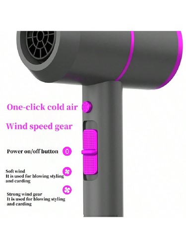 T-Shaped 110V Hair Dryer,Including Air Nozzle+Air Dissipator,Professional - Picture 7 of 8