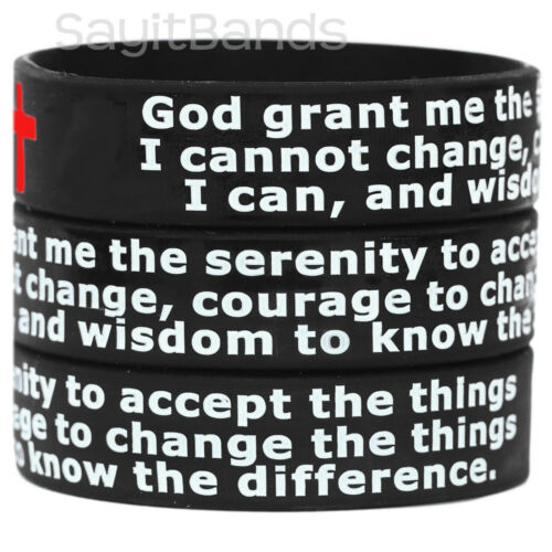 Braccialetti Serenity Prayer - Fasce in silicone all'ingrosso motivazione e ispirazione - Foto 6 di 11