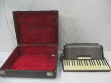 Vintage FIRENZE ACCORDION no 5124 Made in Italy, with wood Case. Plays w/ TLC