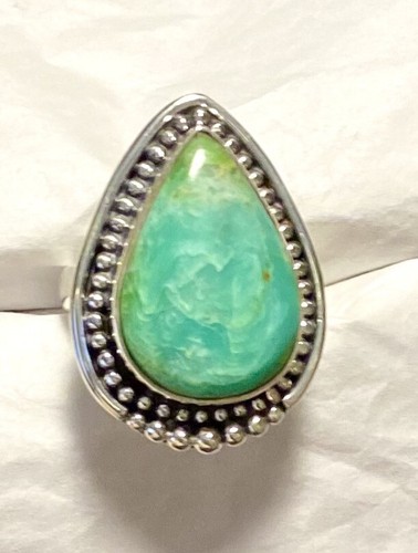 Beautiful Natural Rare Peruvian Opal Ring 925 Sterling Silver Size 7๐น - Picture 5 of 11