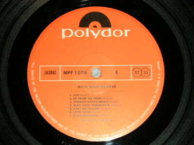 JIMI HENDRIX EXPERIENCE Japan 1977 MPF 1076 LP AXIS: BOLD AS