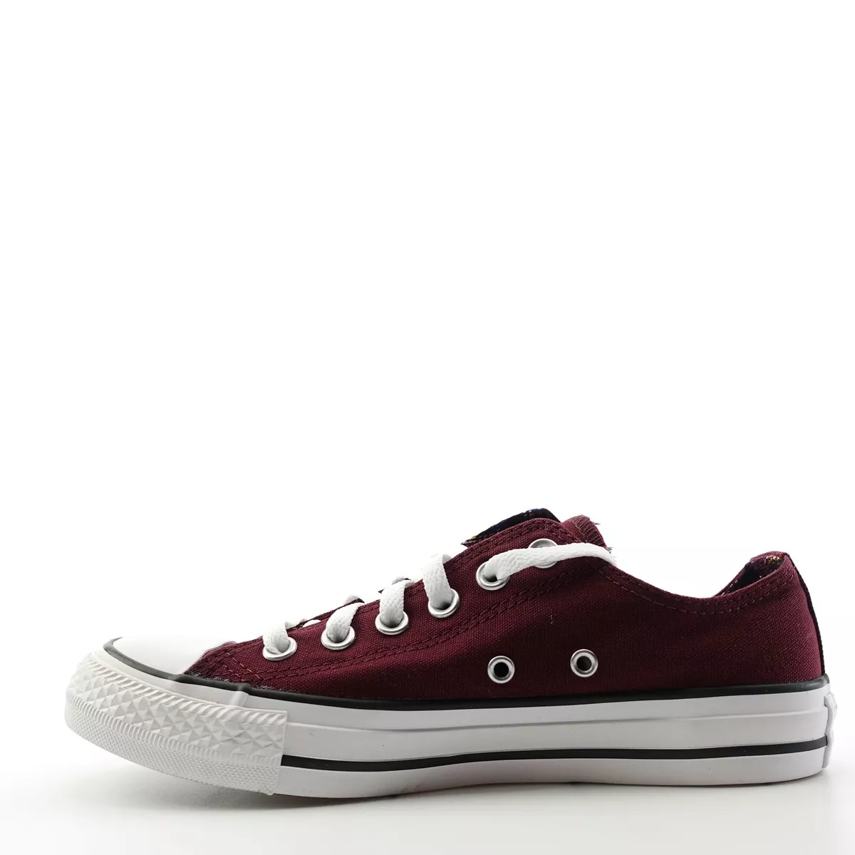 Converse Double Tongue 550193F Burgundy Plaid Low Top Sneaker Womens Size 7