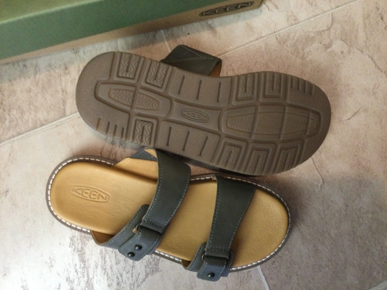 Nuovi sandali Keen Lana Slide polverosi argento oliva betulla cinturino slide donna 5 5