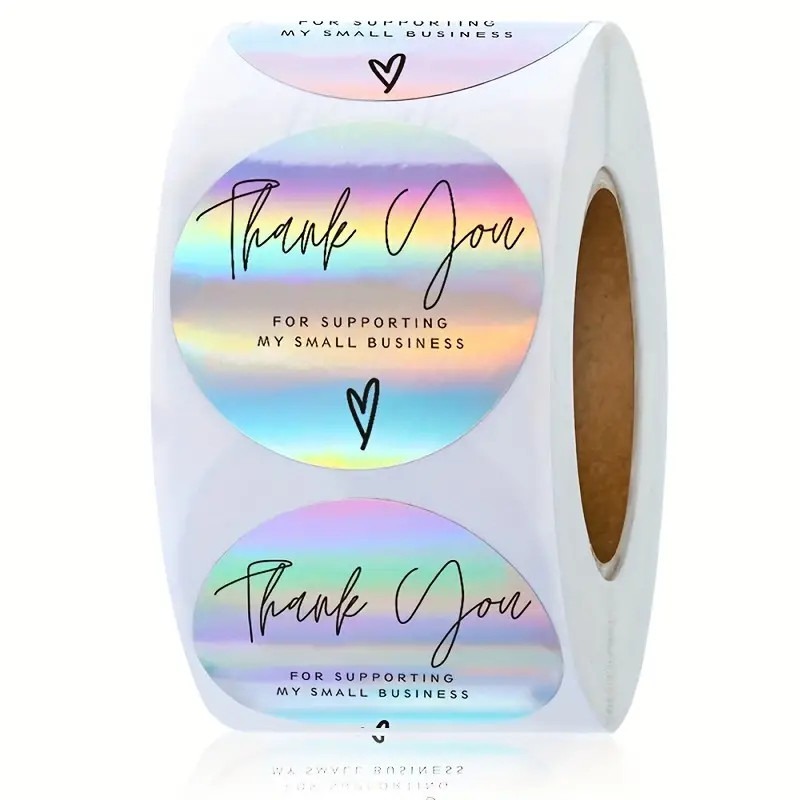 10PCS Thank You For Supporting My Business Decals Seals Labels Craft Stickers!