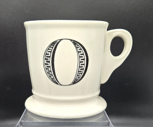 Anthropologie Shaving Mug / Coffee Cup ~ Monogram / Initial / Letter O