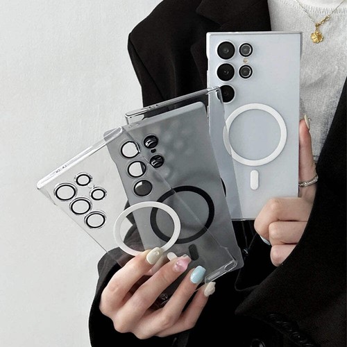 Ultra Slim For Magsafe Clear Frameless Phone Case For Samsung S25 S24 Plus S22 S - Bild 2 von 54