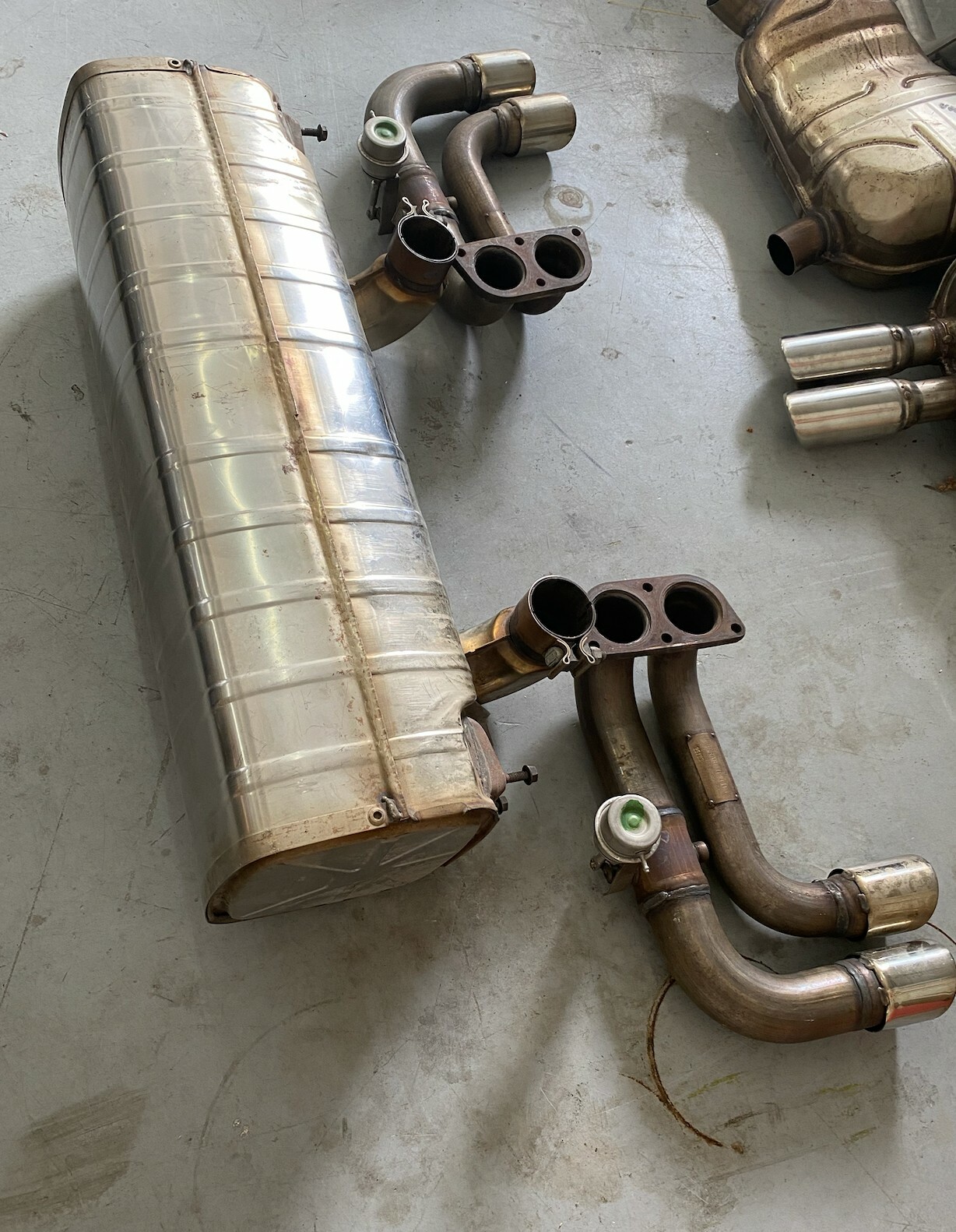 FERRARI 360 Modena OEM Factory Genuine Original Stock Exhaust System & Pipe Tips
